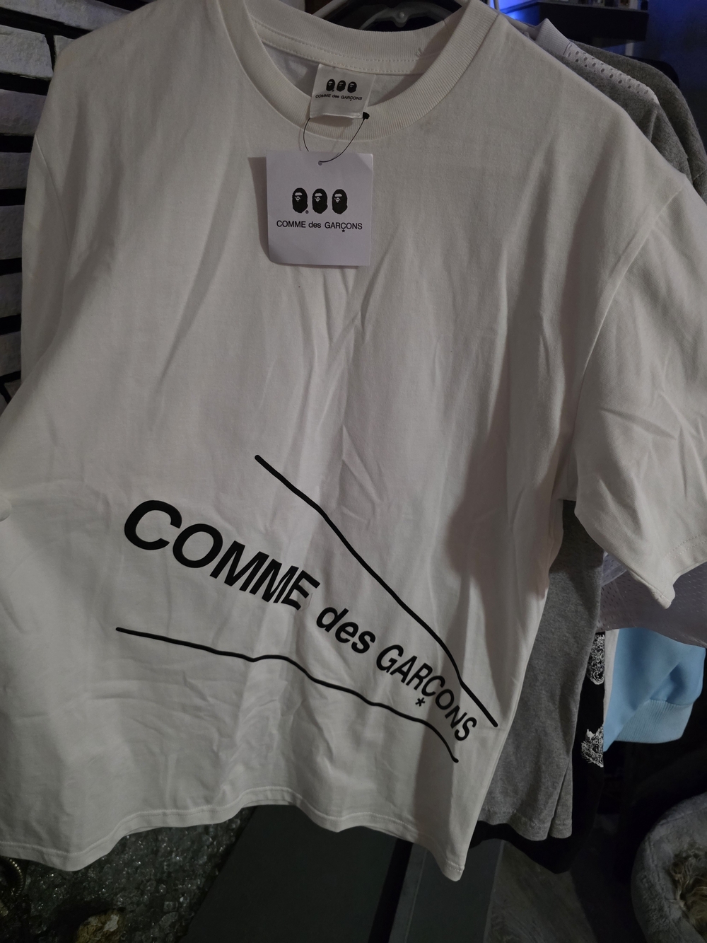 BAPE x Comme des Garçons Osaka Ape Head Tee White Size L